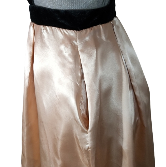 Windsor Dress Sleeveless Pleated Cut Out Velvet and Satin Champagne Size… - Picture 8 of 17